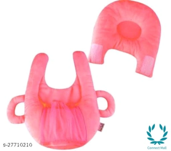 Baby Feeding Nursing Pillow With Bottle Holder  - Pink - Free Size, Baby Pink, PolyCotton, Babby Feeding Pillow With Bottle Cover, Pack Of:1